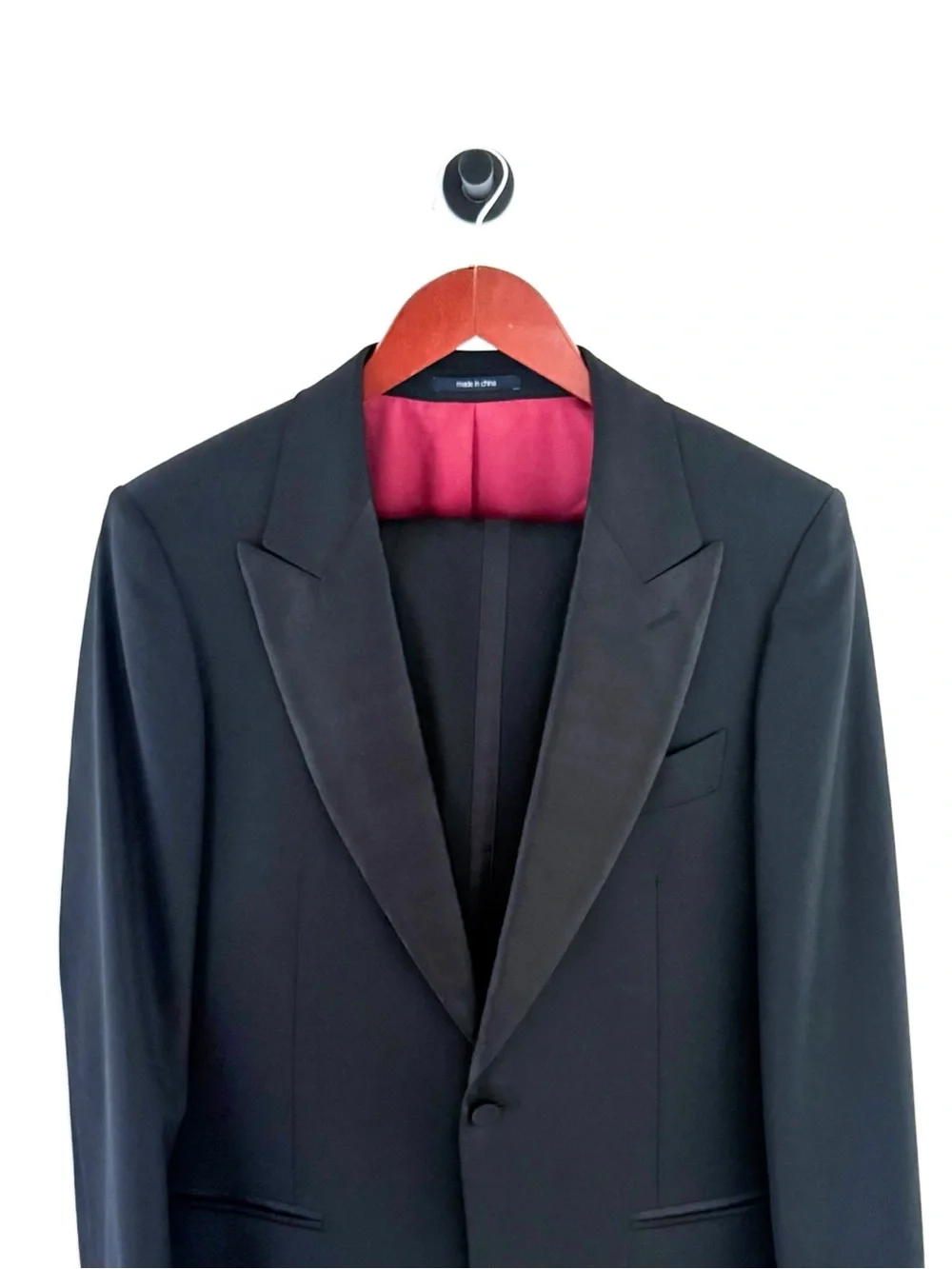 Suitsupply New Verona Men's Black Satin Lapel Tuxedo Suit Jacket Pants 38R